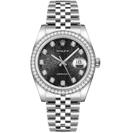 Rolex Datejust 36mm 116244 Jubilee Black Dial Jubilee Bracelet