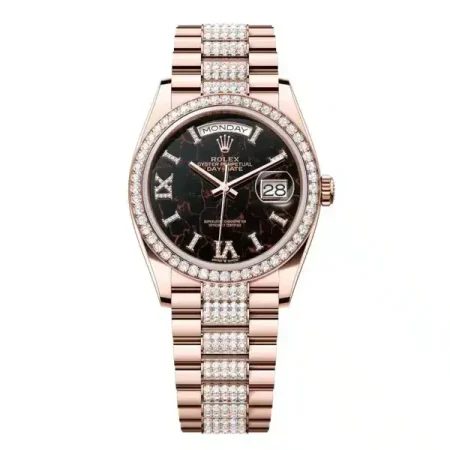 Rolex Day-Date 36mm 128345RBR-0045 Eisenkiesel Dial President Bracelet