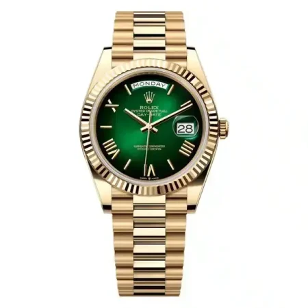 Rolex Day Date 228238-0069 Green ombré Dial Yellow Gold President 40mm